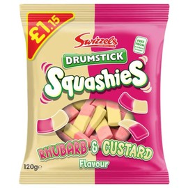 Swizzels Drumstick Squashies Rhubarb & Custard 12 x 120g PMP