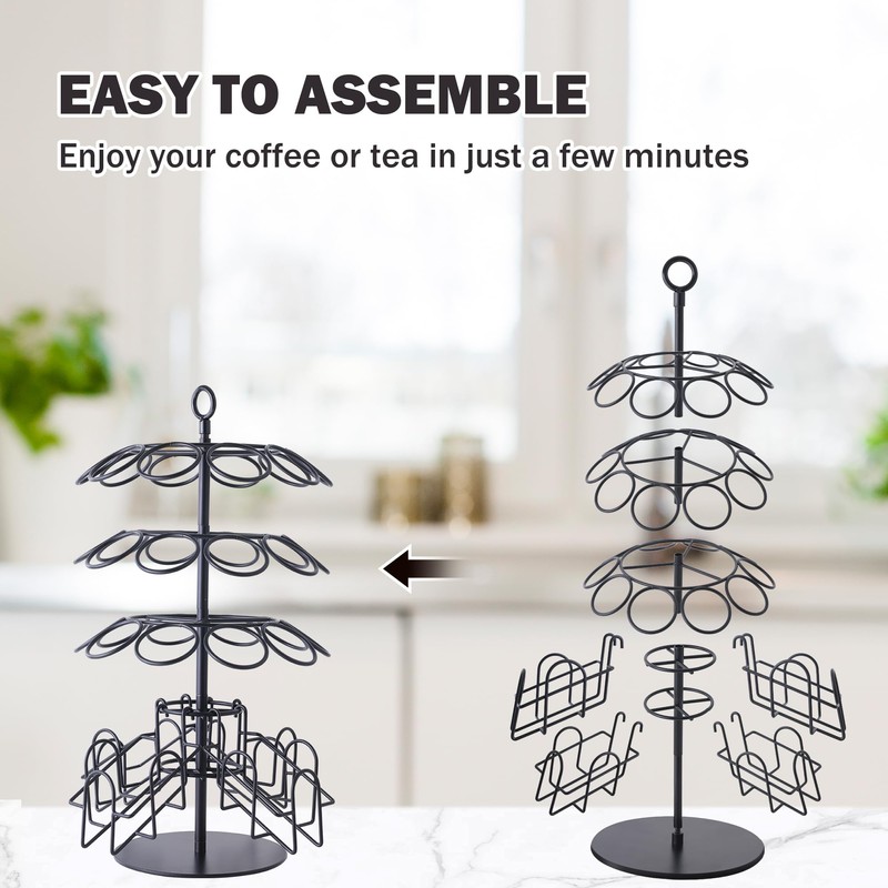 Eastsign Coffee Pod Holder for Keurig & Tea Bag Organizer,