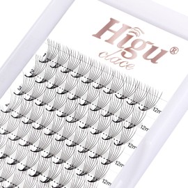 Higu Clace 7D 0.07 D Curl 12 Volume Eyelash Extensions Pointed Base Middle Stem