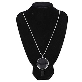 Lupa de Lectura Portátil con Collar 5X Aumento, Lupa Colgante para Lectura con Cadena de Aleación, Aumento de 5 Dioptrías para Lectura de Libros y Per