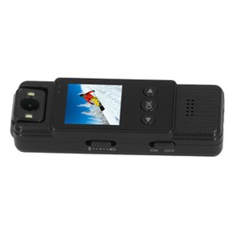 Portable Body Worn Camera, 1080P HD 180° Rotatable Lens Clear Image Body WiFi Camera Motion Detection Secure Attachment for Officers for Meeting Record (Black)