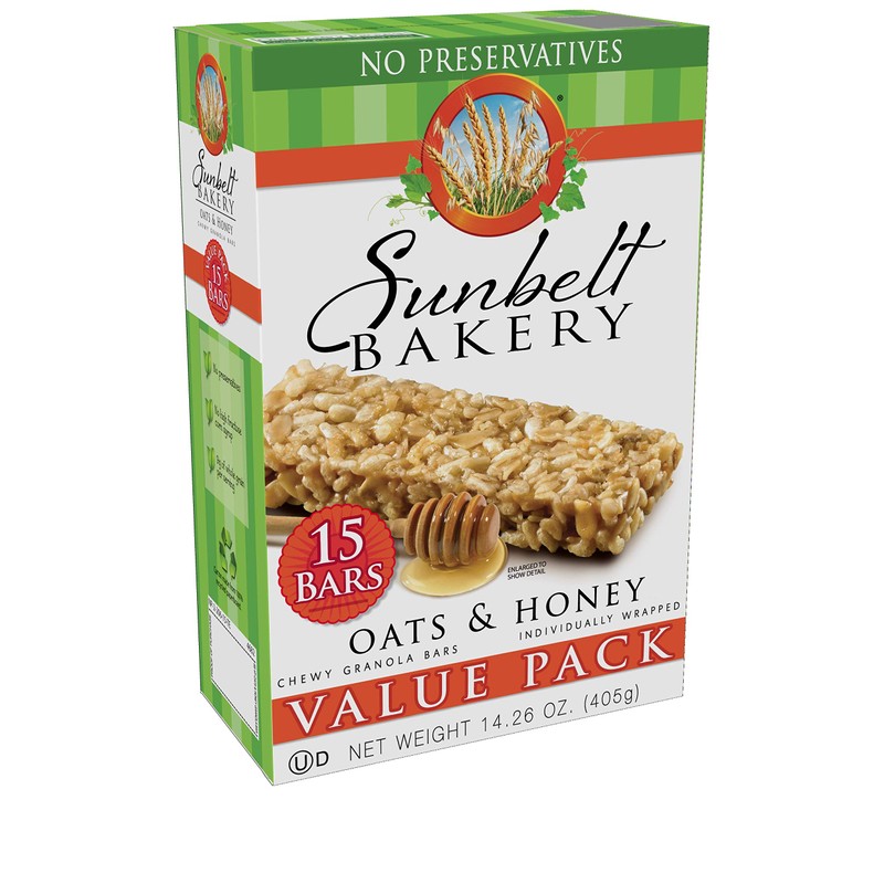 Sunbelt Bakery Oats & Honey Chewy Granola Bars, 1.0 oz