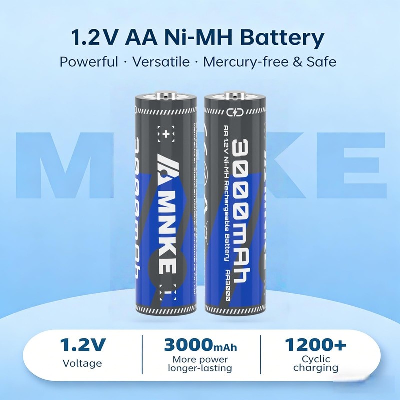 VENNERLI AA 3000mAh Rechargeable Nickel-Metal Hydride Batteries 1.2V Low Self-Discharge