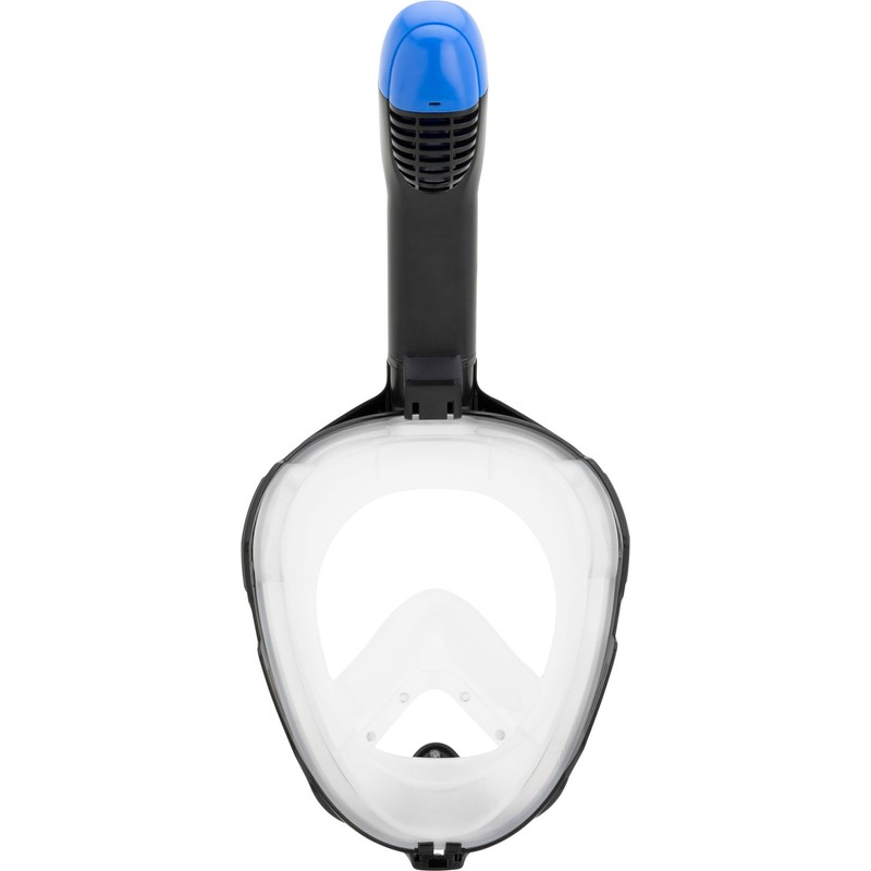 CRESSI Unisex Adult Java Full Face Snorkel Mask, Black/Blue, L/XL