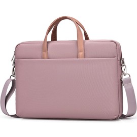 CAAORDKSO 17 17.3 inch Laptop Case Waterproof Laptop Sleeve Cover Women Computer Carrying Shoulder Bag Compatible with ASUS Vivobook 17.3", Acer Nitro 5 17.3", LG Dell MSI HP 17 17.3" Notebooks, Pink