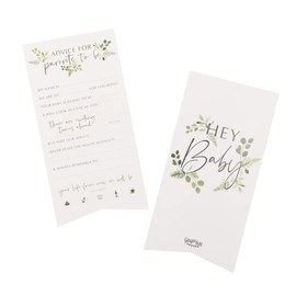 Ginger Ray Botanical Baby Shower Advice Cards Paper