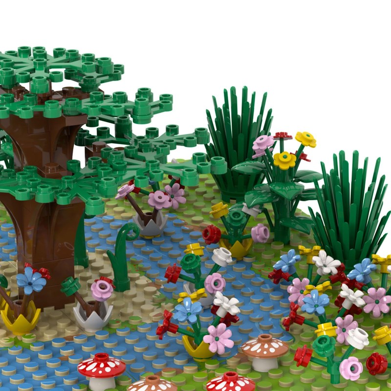 LANMANUO Garden Plants Building Bricks Set, 480PCS Flowers Bushes Trees