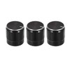 uxcell 3pcs Potentiometer Knob Knurled Shaft Black Aluminum 6mm Shaft