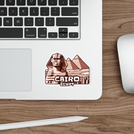 Cairo Egypt Sticker Adventure Souvenir Decal Vinyl Small Waterproof for Water Bottle Mug Passport Scrapbook Notebook Laptop Tumbler Skateboard Computer Phone 4" ID44990