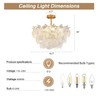 Surpars House Crystal Chandeliers,Modern Golden Chandelier, 6 Heads Ceiling Light