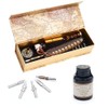GC QUILL Antique Quill Pen Unique Half-Patterned Feather Pen Set