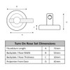 HANDLEZONE® Linear Bar Designer Bathroom Toilet Door Thumb Turn and