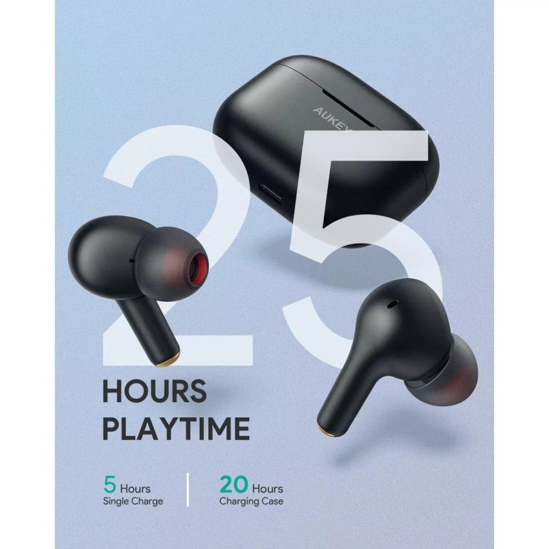 AUKEY EP-T27 Soundstream Wireless Earbuds Noise Cancelling IPX7 - Black