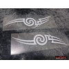 Unbranded Helmet Tribal Decals 2pcs - White