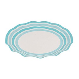 Pearl Metal D-262 Alamodo Wave Paper Plate, 10.2 inches (26 cm), 5 Pieces, Blue Line