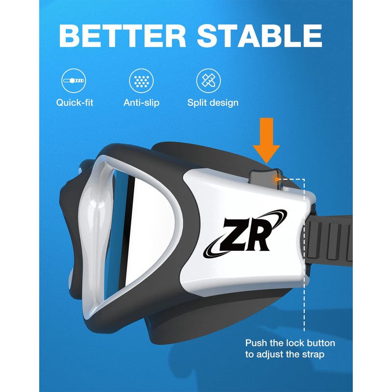 ZIONOR Swim Goggles, G1 Polarized Swimming Goggles Anti-Fog for Adult