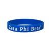 Zeta Phi Beta Silicone Bracelet, Medium, Blue / White