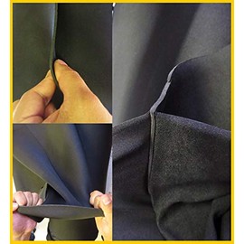 BIGZFABRIC® Neoprene Bonded Sponge Waterproof Wetsuit Fabric Black 1mm, 2mm, 3mm, 4mm, 5mm Thick Sold by The Yard (3MM - by The Yard)