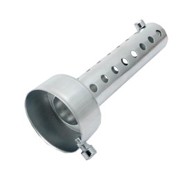 Baceyong 42 mm Silver Motorcycle Exhaust Silencer, 1 Piece, Universal for Motorcycle Silencer, Silencer, DB Killer, Short Silencer