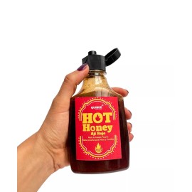 Quibee Hot Honey,  All Natural 100% Pure Honey Infused with Jalapeno Pepper (12oz)