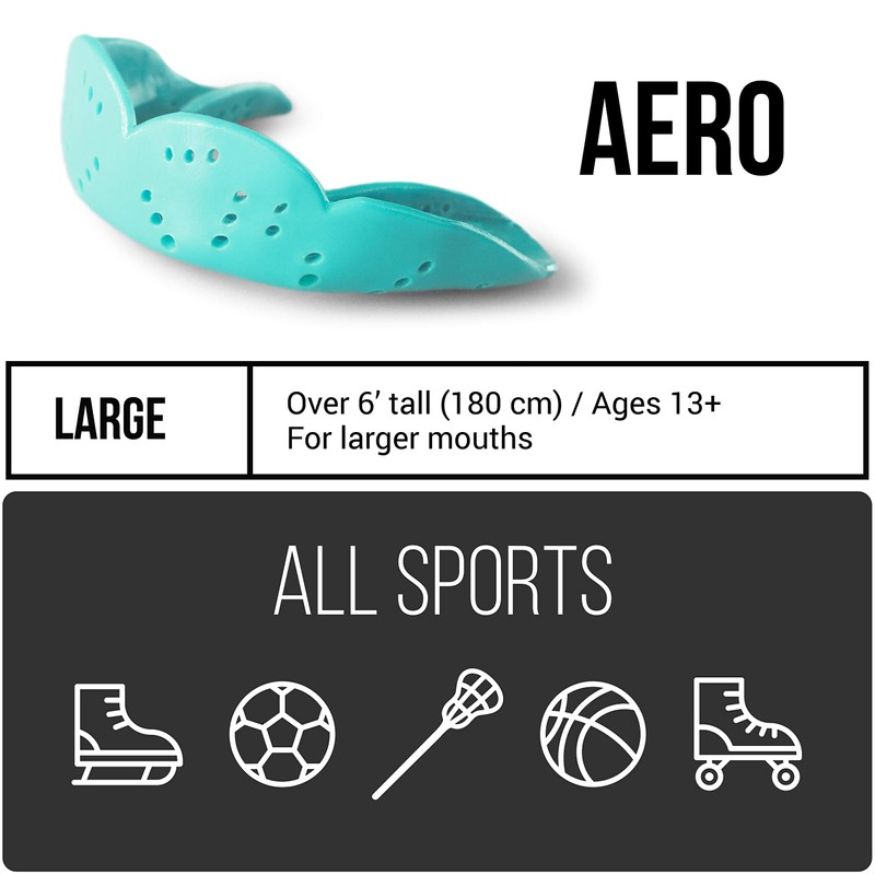 SISU スポーツマウスガード Aero 1.6mm マウスガード バスケットボール サッカー ホッケー ラクロス用 ユースから大人までカスタムフィット