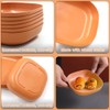 6 PCS 5.5inch/14cm Square Lightweight Plates, Deep Dinner Dishes, Camping