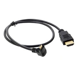Chenyang Up - Cable micro HDMI a HDMI macho HDTV de 90 grados 4K 60Hz compatible para teléfono celular, tablet y cámara