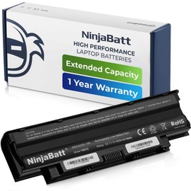 NinjaBatt Battery for Dell J1KND N7110 N5010 N4110 N7010 3750 N5110 N4050 9T48V M5030 N5030 3550 N5050 N5040 3520 17R 1540 4T7JN P20G N4010 3420 M5040 15R - High Performance [6 Cells/4400mAh]