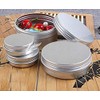 12Pcs Silver Empty Refillable Aluminum Tins Cosmetic Makeup Cream Sample