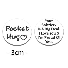 Hug with golden metal protective shell, Awakening Coin, Recovery Coin, AA chip, a gift for men and women. (SOBRIETY-2)