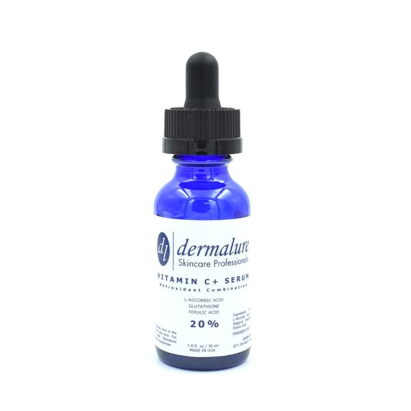 VITAMIN C SERUM 20% 1oz. 30ml Skin and Face | Tri-Blend Formula with C Ferulic and Glutathione | Powerful Anti Oxidant Repair Serum for Erasing Wrinkles and Blemishes