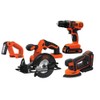 BLACK+DECKER 20V MAX* POWERCONNECT Cordless 4-Tool Combo Kit (​​BD4KITCDCMSL)