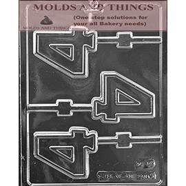 Number 4 LOLLY numbers and letters Chocolate candy mold With Copywrited molding Instructions