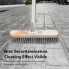 Stainless Steel Wire Scrub Brush with Long Handle, Heavy Duty