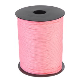 QUARKZMAN Polypropylene Rope 3 mm Polypropylene Rope 10 Om PP Braided Line Textile Rope Lead Nylon Cord Tear-Resistant Rope Plastic Rope for Washing Line Camping Hiking Outdoor Pink