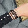 CHAMOON® Women's Star Charm Pendant 925 Sterling Silver Leather Bracelet,