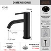 KENES Bathroom Faucet Black, Single Handle Matte Black Bathroom Sink