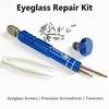 PTSLKHN Eye Glass Repairing Kit, S2 Steel Screwdriver with 15
