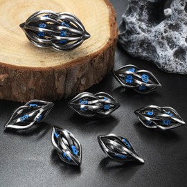 DND Dice Set Dungeons and Dragons Dice, D&D Dice 7PCS/Set, ZHOORQI Polyhedral Dice Set Metal Dice Set for Role Playing Games, Pathfinder, The Arcanum Dice Set for Table Games(GZ-Blue)