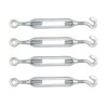 Turnbuckles 1/4", 4Pcs Galvanized Eye Hook Turnbuckles Heavy Duty -