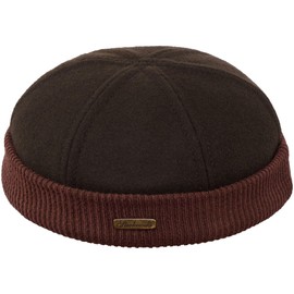 Sterkowski Navy Watch Cap | Woolen Beanie for Men and Women | Docker Hat Sailor Beanie Skullcap Beanie for Men Leon Hat Brimless Hat Watch Cap Skully Hats Vintage Hats for Men 58 cm Brown