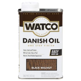 Watco 65351 Danish Oil Wood Finish, Pint, Black Walnut