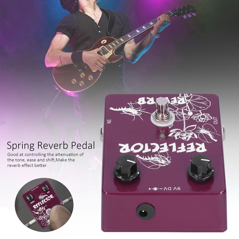 Spring Reverb Pedal Electric Guitar Reflector Effect Accessories Aluminum Alloy