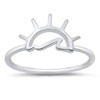CloseoutWarehouse 925 Sterling Silver Waves At Sunset Ring Size 8