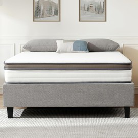Z-hom Queen Mattresses, 10 Inch Queen Memory Foam and Spring Hybrid Mattress, Mattress in a Box with Independent Spring