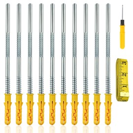 cersaty Pack of 10 Invisible Shelf Brackets, 130 mm Concealed Shelf Support with 1 Tape Measure and 1 Screwdriver for Hanging Shelves, Bookcases, Decorative Shelves