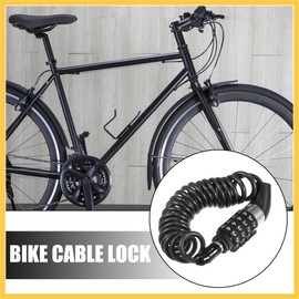 BULLSPANN Bicycle Chain Lock Cable Lock 4 Digit Security Diameter 3.6mm Max Length 150cm Bicycle Lock 1PC