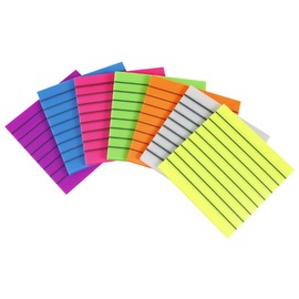 Operitacx Wasserdichte Schreibnotizen 7 Bücher Mit Halbtransparenten Linierenden Haftnotizen 7 Farben Für Büro Schule Und Tägliche Nutzung Praktische Notiz Sticker Für