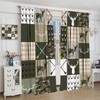 Fblifil Antler Camo Silhouette Kids Curtains,Green Rustic Girls Boys Adults
