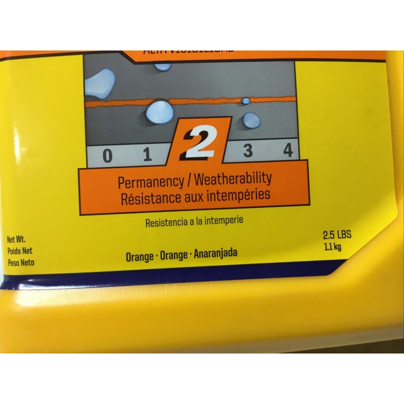 IRWIN STRAIT-LINE ORANGE Marking Chalk Line 65205-REV1 HI-Visibility 2.5 LBS